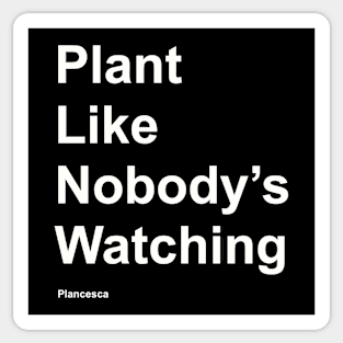 Plant Like Nobody's Watching WH Sticker